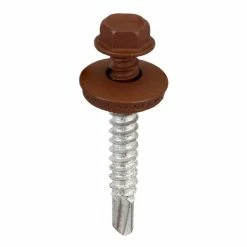 Acorn International #12 x 1-1/2 in. Hex Head Metal to Metal Screws n Brown (Bag of 250)