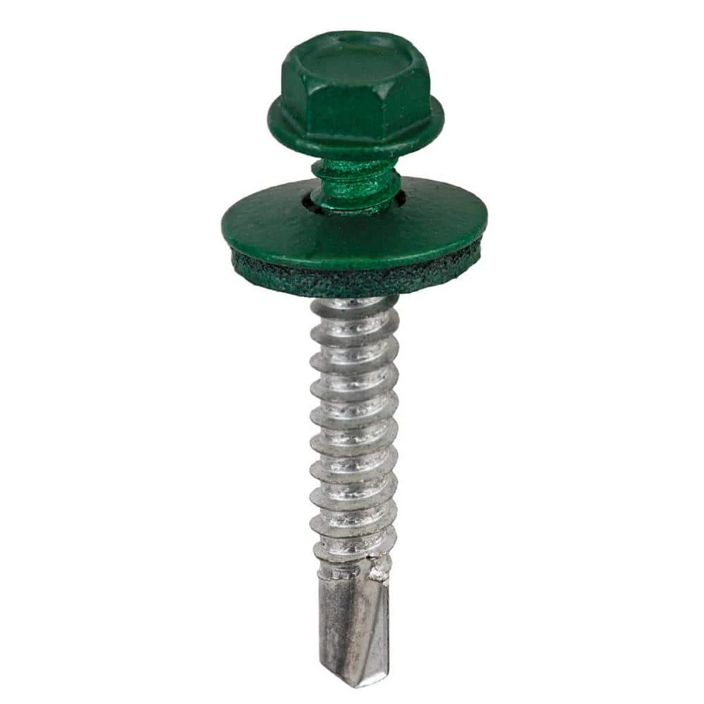 Acorn International #12 1-1/2 in. Hex Head Metal to Metal Screws in Forest Green (Bag of 250) 3 Acorn International #12 1-1/2 in. Hex Head Metal to Metal Screws in Forest Green (Bag of 250)