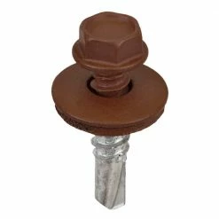 Acorn International #12 1 in. Hex Head Metal to Metal Screws in Brown (Bag of 250)
