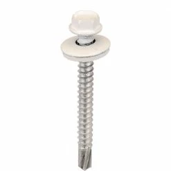 Acorn International #12 2 in. Metal to Metal Hex Screws in White (Bag of 250)
