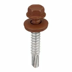 Acorn International #14 1-1/2 in. Hex head Metal to Metal Screws in Brown (Bag of 250)