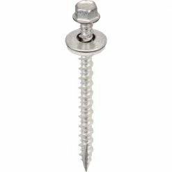 Acorn International #12 2.5 in. Metal-Wood Hex Screws, Galvanized (Bag of 250)