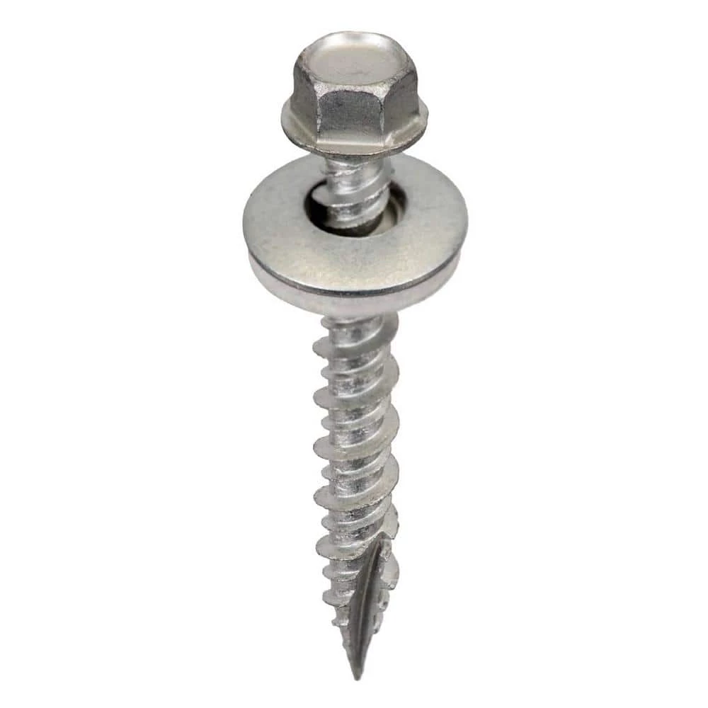 Acorn International #9 x 1-1/2in 1/4 in. Hex Head Metal to Wood Screws in Galvanized (carton of 250) 3 Acorn International #9 x 1-1/2in 1/4 in. Hex Head Metal to Wood Screws in Galvanized (carton of 250)