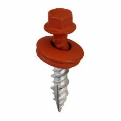 Acorn International # 9 X 1 inch Barn Red Hex Metal to Wood Screws (Bag of 250)