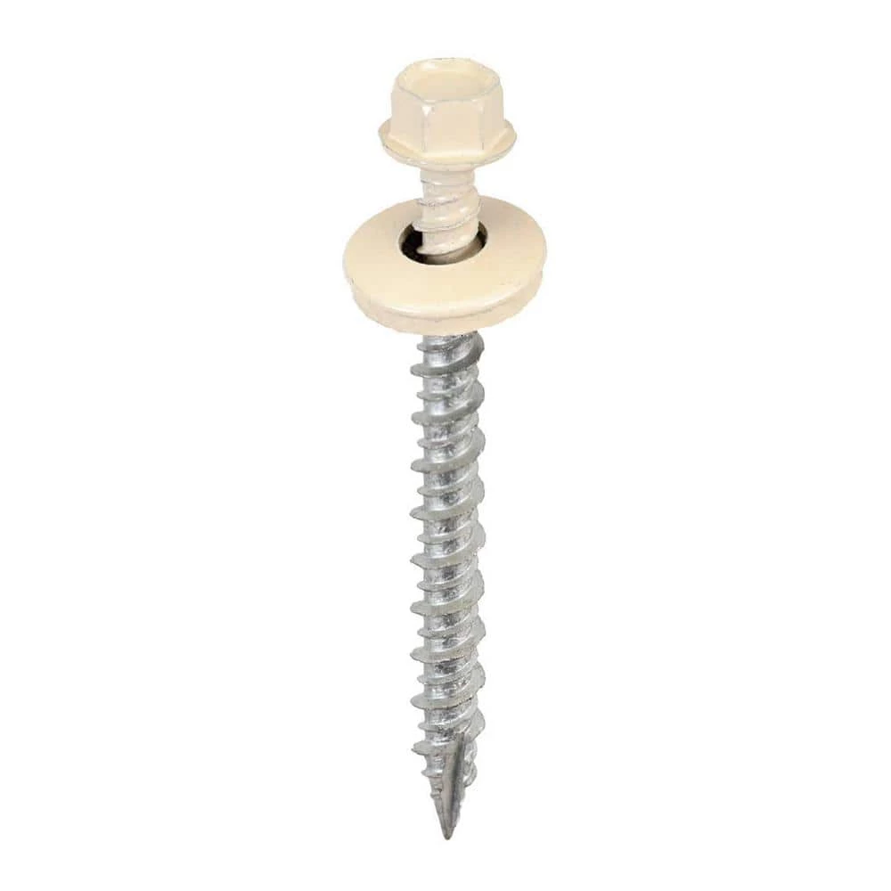 Acorn International #9 x 2 in. 1/4 in. Hex Head Metal to Wood Screw Light Stone (Bag of 250) 3 Acorn International #9 x 2 in. 1/4 in. Hex Head Metal to Wood Screw Light Stone (Bag of 250)