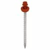 Acorn International #9 x 3 in. 1/4 in. Hex Head Metal to Wood Screws in Barn Red (Bag of 250)