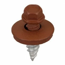 Acorn International #12 x 3/4 in. 1/4 in. Hex Head Stitch Screw in Brown (Bag of 250)