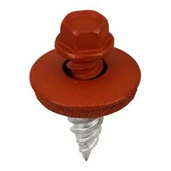 Acorn International #12 x 3/4 in. 1/4 in. Hex Head Stitch Screw in Barn Red (Bag of 250)