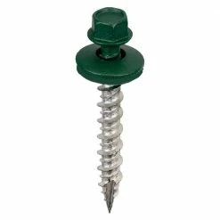 Acorn International #12 x 3/4 in. 1/4 in. Hex Head Stitch Screw in Forest Green (Bag of 250)