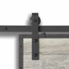 Colonial Elegance 98-3/8 in. X 11 in. Barn Rail Sandy Black Steel Sliding Door Hardware Kit -idh by St. Simons Sales black colonial elegance barn door hardware sb96rr bl ecom 64 1000