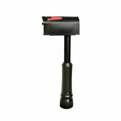 Postal PRO Madison Mailbox and Post Kit, Black -idh by St. Simons Sales blacks postal pro mailboxes with post pp330cblm c3 1000