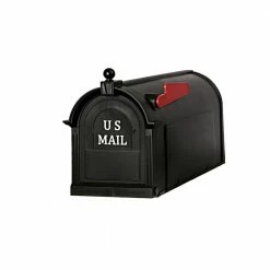 Postal PRO Ambrose Black Post Mount Mailbox