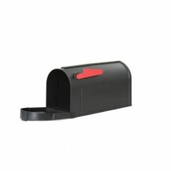 Postal PRO Hampton Post-Mount Mailbox, Black with White Lettering 15 Postal PRO Hampton Post-Mount Mailbox, Black with White Lettering -idh by St. Simons Sales blacks postal pro post mount mailboxes pp1100bl 1f 1000