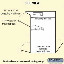 Salsbury Industries 4300 Series Mail Package Drop in Black -idh by St. Simons Sales blacks salsbury industries parcel drop boxes 4375blk 44 1000