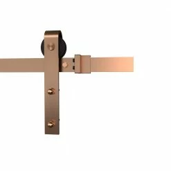 Colonial Elegance 78 in. Brushed Copper Barn Door Roller System 12 Colonial Elegance 78 in. Brushed Copper Barn Door Roller System -idh by St. Simons Sales brushed copper colonial elegance barn door hardware sb78rr bc ecom 4f 1000