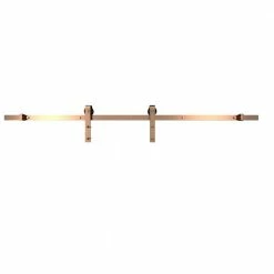 Colonial Elegance 78 in. Brushed Copper Barn Door Roller System