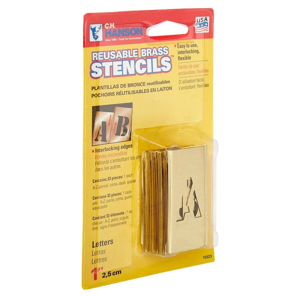 C.H. Hanson 1 in. Stencil Letter Set (33-Piece) 4 C.H. Hanson 1 in. Stencil Letter Set (33-Piece) - Image 2