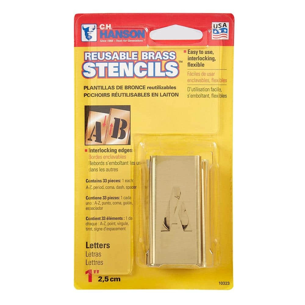 C.H. Hanson 1 in. Stencil Letter Set (33-Piece) 7 C.H. Hanson 1 in. Stencil Letter Set (33-Piece) - Image 5