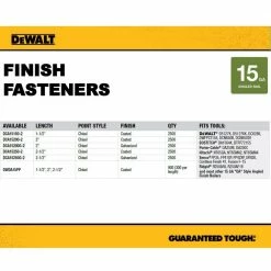 DEWALT 2-1/2 in. x 15-Gauge Angled Finish Nails (2500-Pieces) -idh by St. Simons Sales dewalt collated finishing nails dca15250 2 40 1000