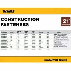 DEWALT 3 in. x 0.131 in. Metal Framing Nails (2000 per Box) -idh by St. Simons Sales dewalt collated framing nails dwrhs10d131 1d 1000