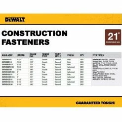 DEWALT 2-3/8 in. x 0.131 in. Metal Framing Nails (2000-Pack) 7 DEWALT 2-3/8 in. x 0.131 in. Metal Framing Nails (2000-Pack) -idh by St. Simons Sales dewalt collated framing nails dwrhs8d131 40 1000