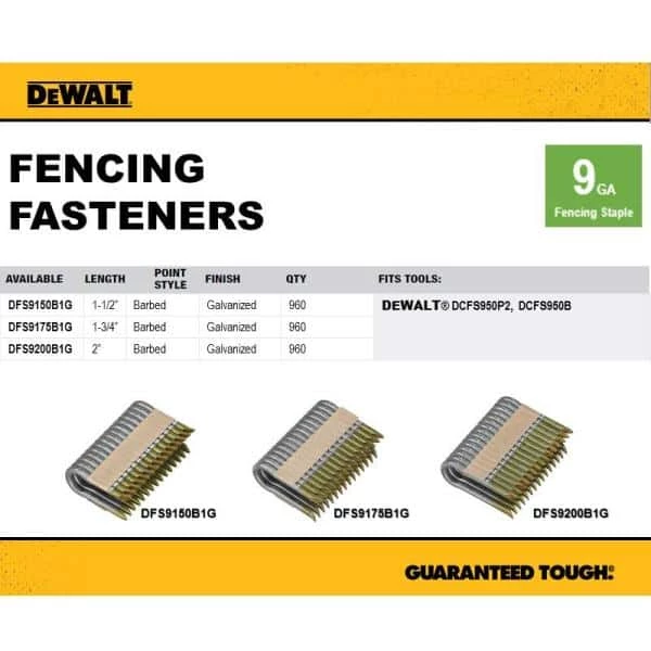 DEWALT 1.5 in. x 9-Gauge Galvanized Barbed Paper Tape Fencing Staples (960 per Box) 7 DEWALT 1.5 in. x 9-Gauge Galvanized Barbed Paper Tape Fencing Staples (960 per Box) - Image 5