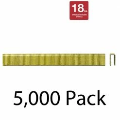 DEWALT 1/2 in. 18-Gauge Glue Collated 1/4 in. Crown Staples 2 Boxes (2500 per Box)