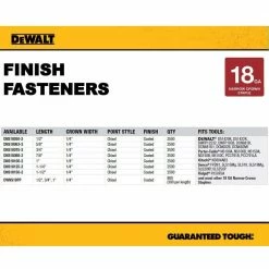 DEWALT 1/4 in. x 1 in. 18-Gauge Glue Collated Crown Staple (2500-Pieces) 8 DEWALT 1/4 in. x 1 in. 18-Gauge Glue Collated Crown Staple (2500-Pieces) -idh by St. Simons Sales dewalt pneumatic staples dns18100 2 40 1000