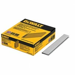 DEWALT 1 in. Leg x 7/32 in. 18-Gauge Crown Glue Collated Steel Staples (5,000 per Box)