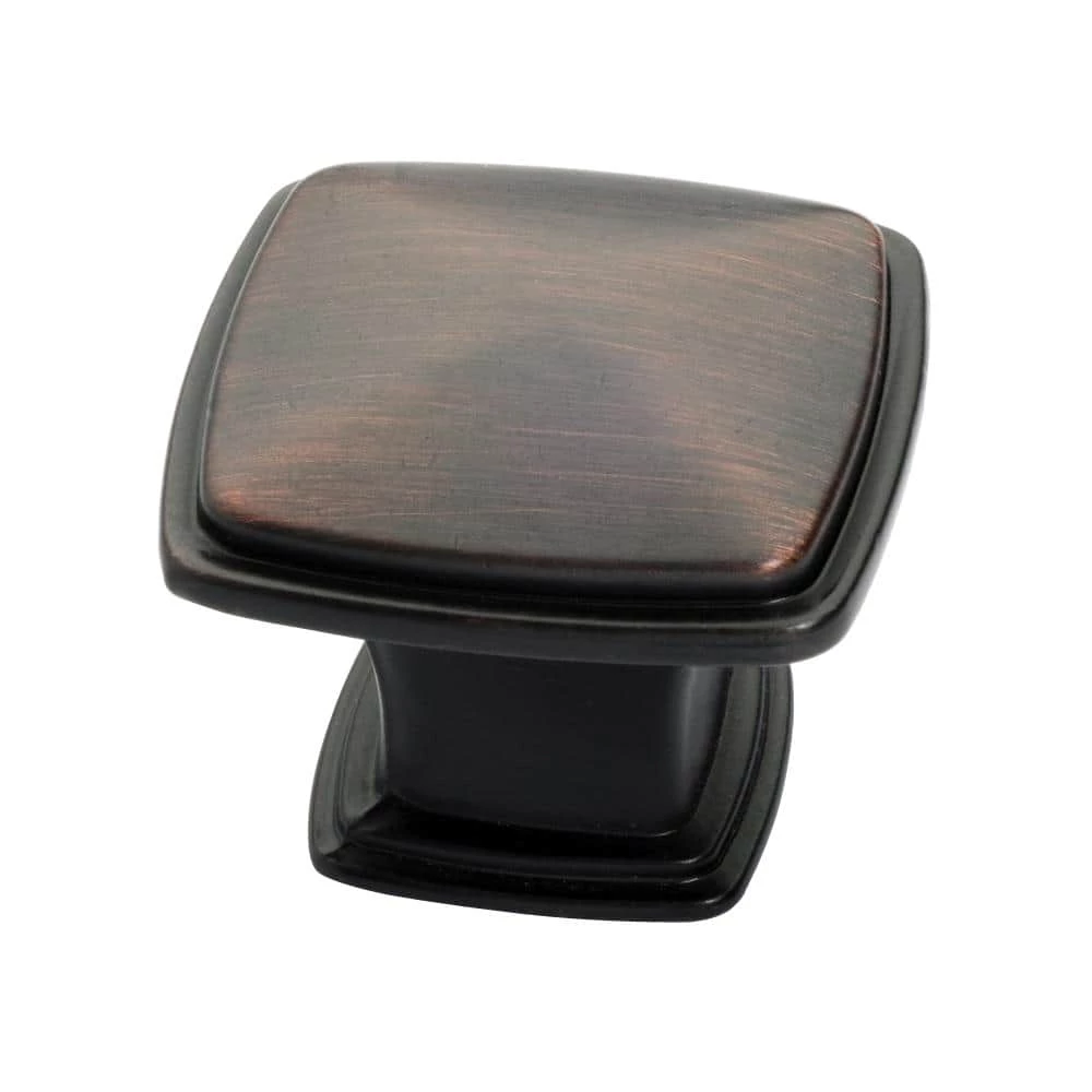 Dynasty Hardware 1-1/4 in. Oil Rubbed Bronze Square Cabinet Knob (25-Pack) 3 Dynasty Hardware 1-1/4 in. Oil Rubbed Bronze Square Cabinet Knob (25-Pack)