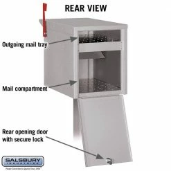 Salsbury Industries 4300 Series Mail Chest in Silver -idh by St. Simons Sales grays salsbury industries post mount mailboxes 4350slv 1f 1000