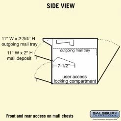 Salsbury Industries 4300 Series Mail Chest in Silver -idh by St. Simons Sales grays salsbury industries post mount mailboxes 4350slv 44 1000
