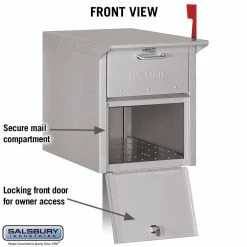 Salsbury Industries 4300 Series Mail Chest in Silver -idh by St. Simons Sales grays salsbury industries post mount mailboxes 4350slv 4f 1000