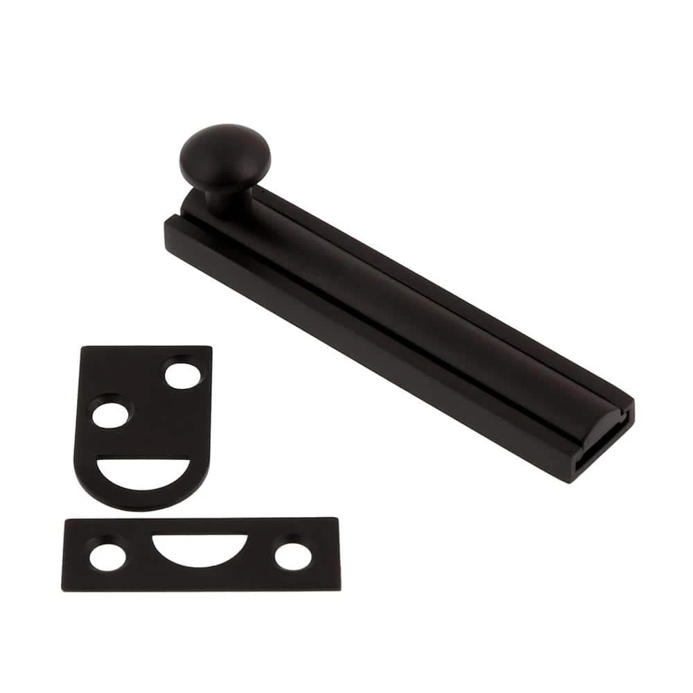 Idh by St. Simons 3 in. Solid Brass Oil-Rubbed Bronze Surface Bolt 3 Idh by St. Simons 3 in. Solid Brass Oil-Rubbed Bronze Surface Bolt