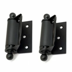 Idh by St. Simons 1-1/2 in. x 2-3/4 in. Solid Brass Adjustable Half Surface Hinge with Ball Finials in Oil-Rubbed Bronze (1-Pair)