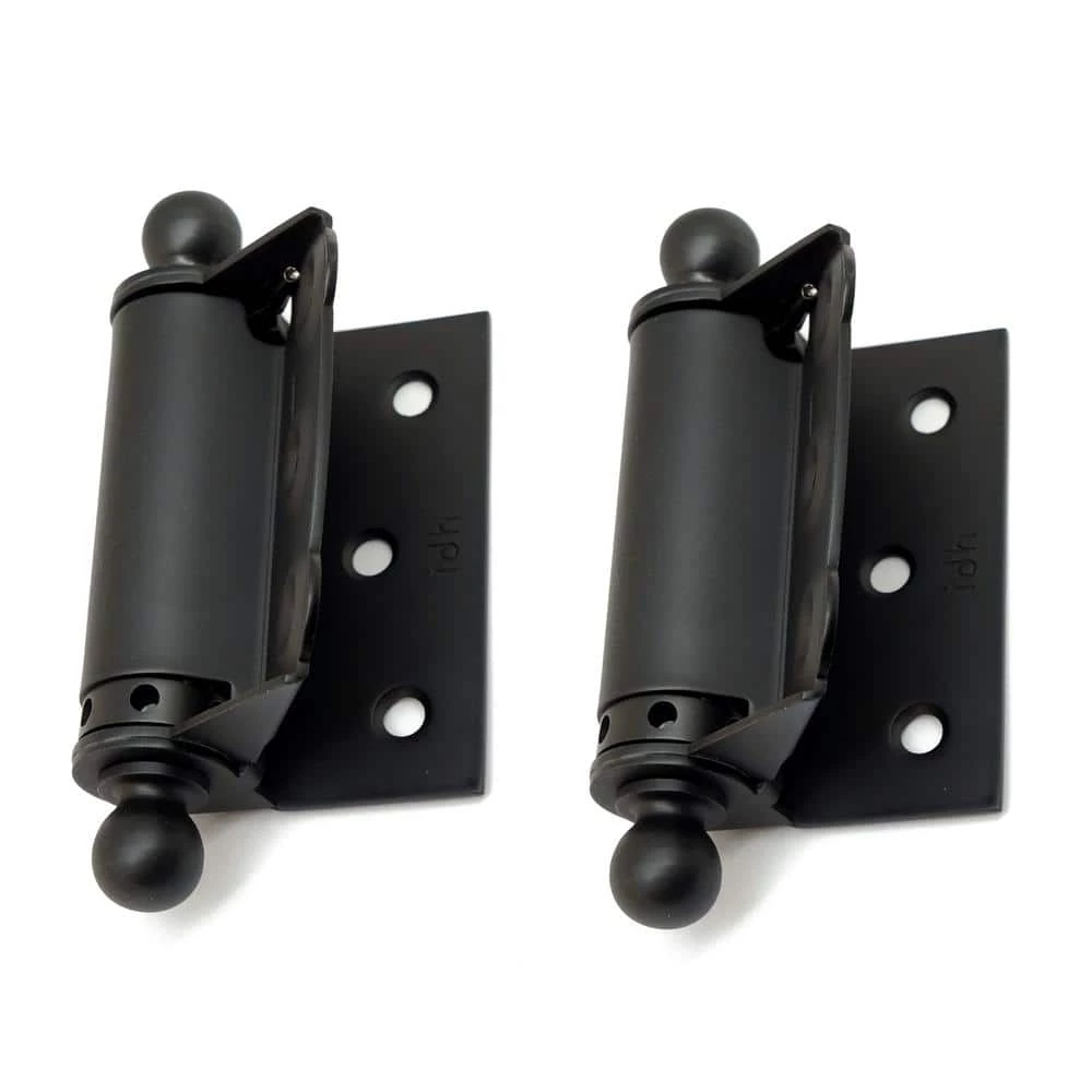 Idh by St. Simons 1-1/2 in. x 2-3/4 in. Solid Brass Adjustable Half Surface Hinge with Ball Finials in Oil-Rubbed Bronze (1-Pair) 3 Idh by St. Simons 1-1/2 in. x 2-3/4 in. Solid Brass Adjustable Half Surface Hinge with Ball Finials in Oil-Rubbed Bronze (1-Pair)