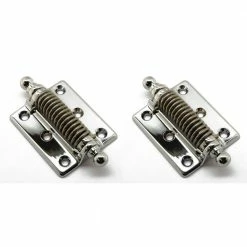 Idh by St. Simons 2-1/2 in. x 4-3/8 in. Solid Brass Heavy-Duty Spring Screen Door Hinge with Ball Finials in Polished Chrome (1-Pair)