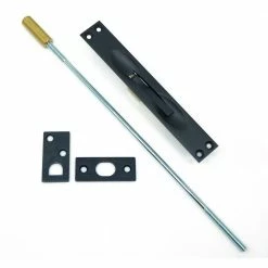 Idh by St. Simons Solid Brass Extension Flush Bolt in Matte Black
