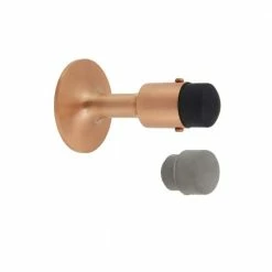Idh by St. Simons Bright Copper Solid Brass Cup Door Stop