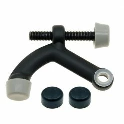 Idh by St. Simons Solid Brass Hinge Pin Door Stop in Matte Black