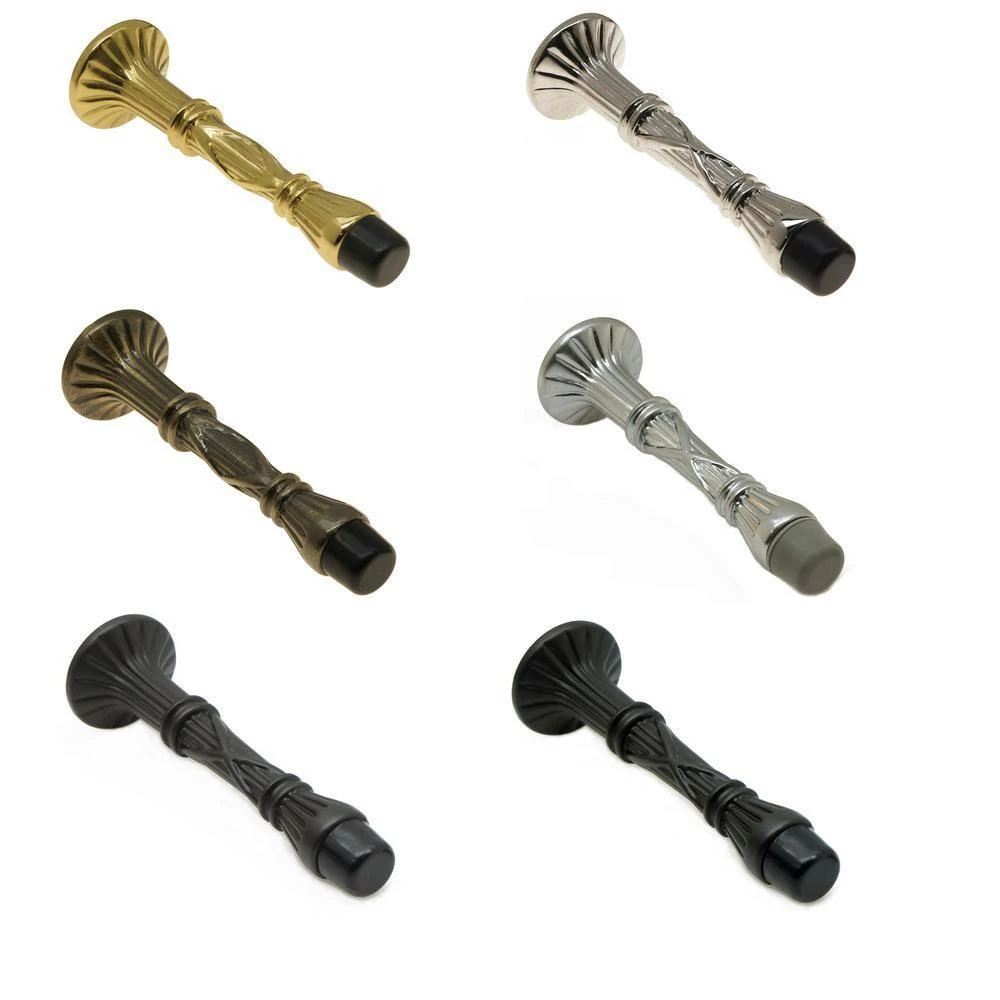 Idh by St. Simons 4 in. Solid Brass Ribbon and Reed Arrow Base Door Stop in Satin Nickel 4 Idh by St. Simons 4 in. Solid Brass Ribbon and Reed Arrow Base Door Stop in Satin Nickel - Image 2