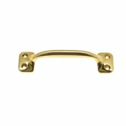 Idh by St. Simons 4 in. Center-to-Center Solid Brass Bar Sash Lift/Drawer Pull in Polished Brass