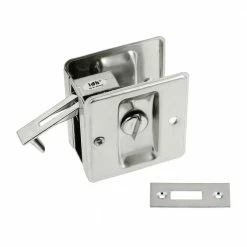 Idh by St. Simons Satin Chrome Pocket Privacy Pull