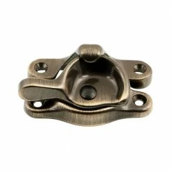 Idh by St. Simons Antique Solid Brass Small Window Sash Lock