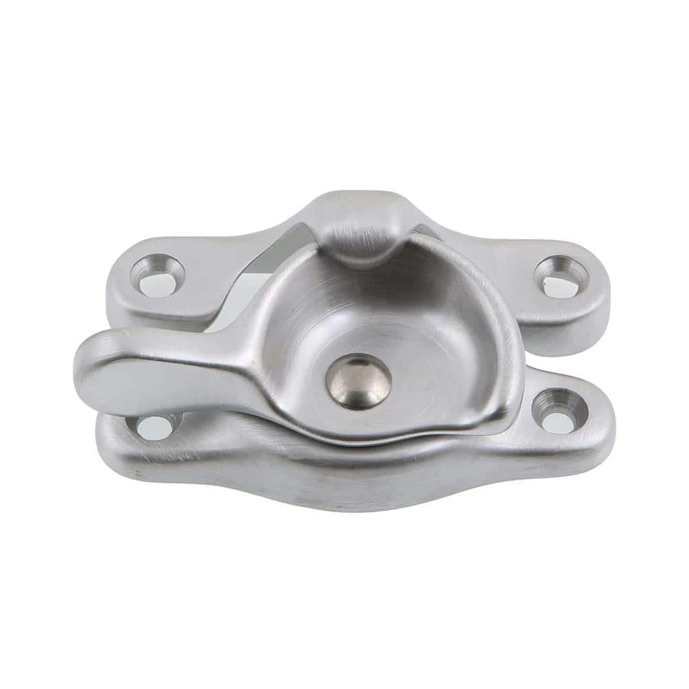 Idh by St. Simons Satin Chrome Solid Brass Window Sash Lock with Small Sash Catch 3 Idh by St. Simons Satin Chrome Solid Brass Window Sash Lock with Small Sash Catch