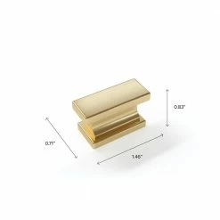 NewAge Products Home Kitchen 1.46 in. Brushed Brass Contemporary Square Cabinet Knob 7 NewAge Products Home Kitchen 1.46 in. Brushed Brass Contemporary Square Cabinet Knob -idh by St. Simons Sales newage products cabinet knobs 80242 40 1000