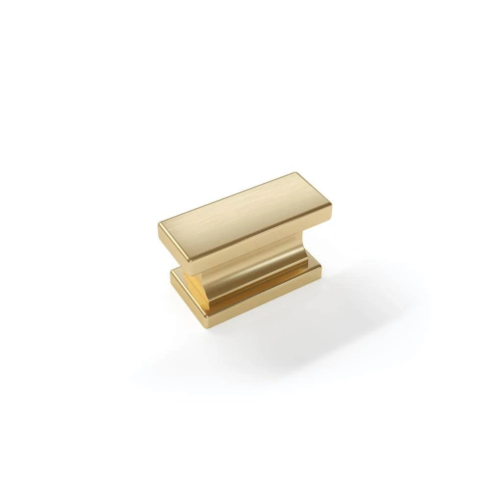 NewAge Products Home Kitchen 1.46 in. Brushed Brass Contemporary Square Cabinet Knob 3 NewAge Products Home Kitchen 1.46 in. Brushed Brass Contemporary Square Cabinet Knob