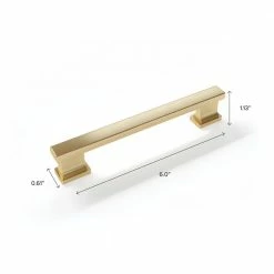 NewAge Products 5 in. (128 mm) Brushed Brass Drawer Pull Contemporary Small Handle -idh by St. Simons Sales newage products drawer pulls 80190 40 1000