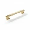 NewAge Products 5 in. (128 mm) Brushed Brass Drawer Pull Contemporary Small Handle -idh by St. Simons Sales newage products drawer pulls 80190 64 1000