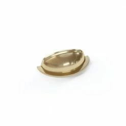 NewAge Products 4.125 in. (108 mm) Brushed Brass Traditional Cup Drawer Pull
